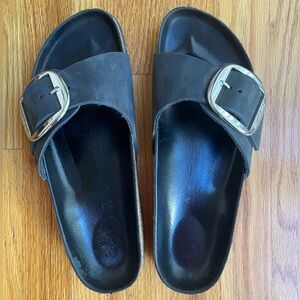 Madrid Big Buckle Birkenstock sz 40 / US 9-9.5 Black Nubuck